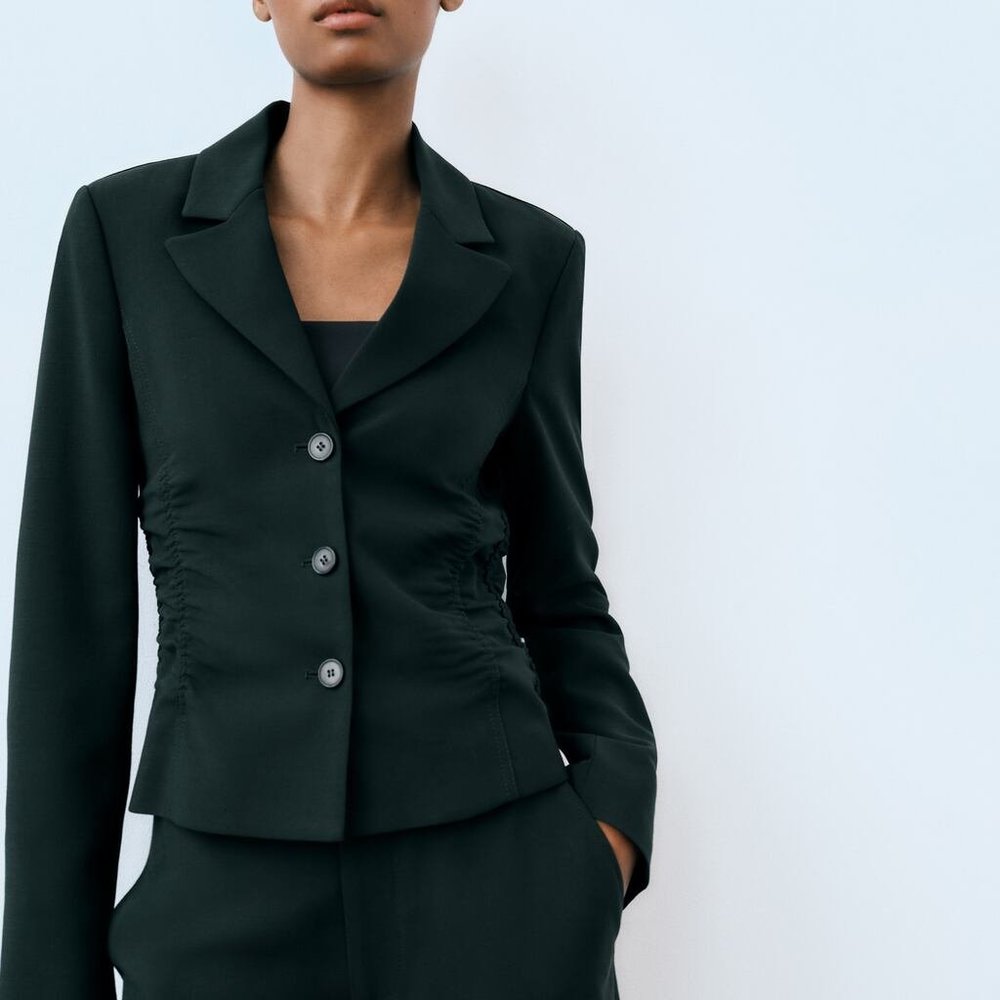 Zara Fitted Wool Blend Blazer